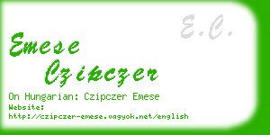 emese czipczer business card